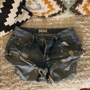 One Teaspoon Bandits Denim Shorts size 26